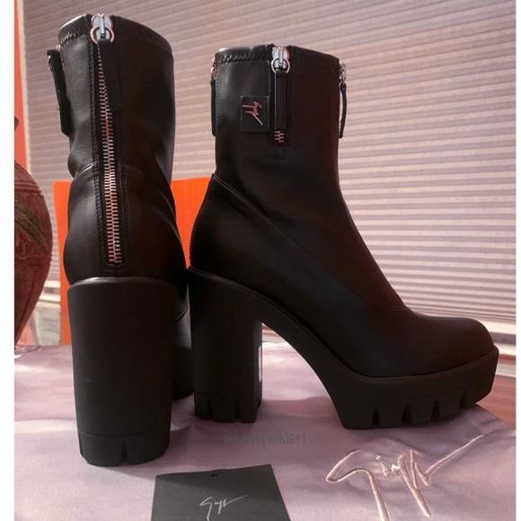 🔥giuseppe zanotti BNIB heeled platform boots 37.5 - Picture 7 of 16